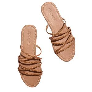 𝅺madewell The Kathryn Espadrille Slide Sandal in Leather MD777 NWOT Sz 7